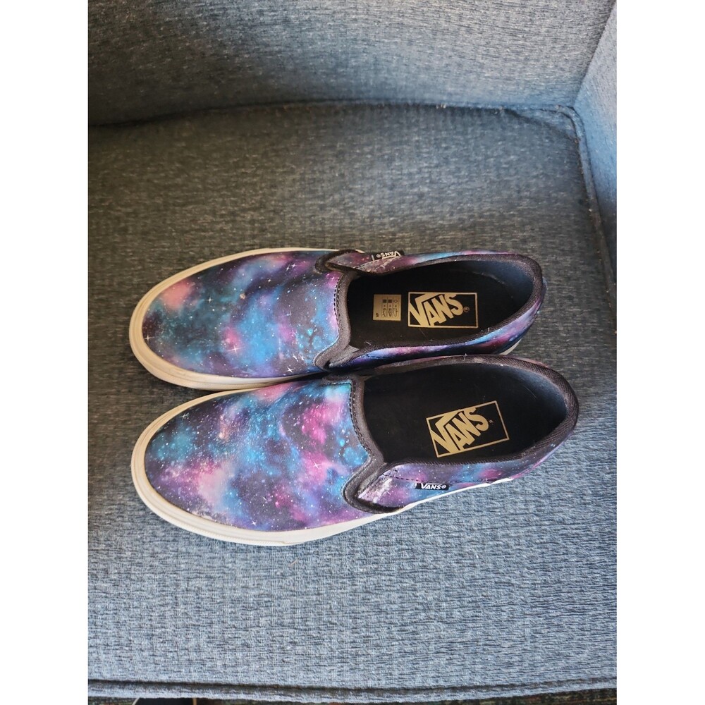 Vans Blue & Purple Cosmos Slip-on Shoes Women's 8.5 - Picture 5 of 7